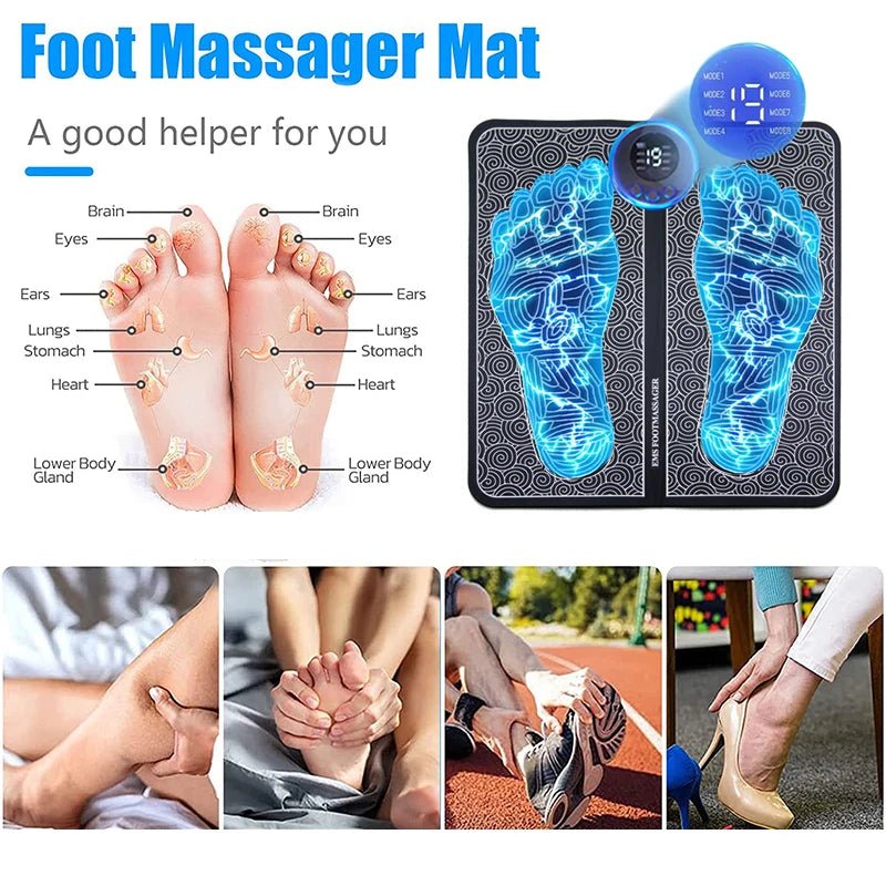 EMS Foot Massager – Smart Electric Foot Massage Pad for Relaxation & Comfort - O Galaxy Mart