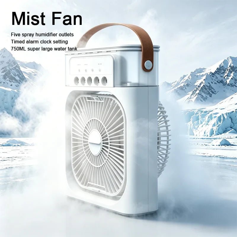 Portable Air Conditioner Fan | Air Cooler, Humidifier & LED Light 10" - O Galaxy Mart