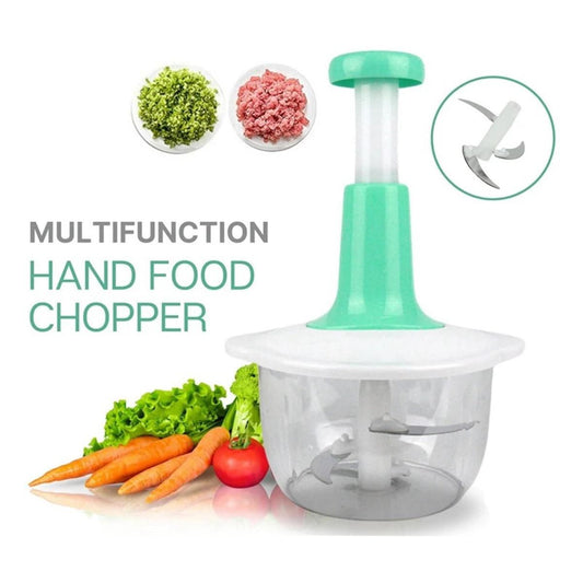 1.5L Manual Push Food Chopper | Multipurpose Vegetable & Garlic Cutter - O Galaxy Mart