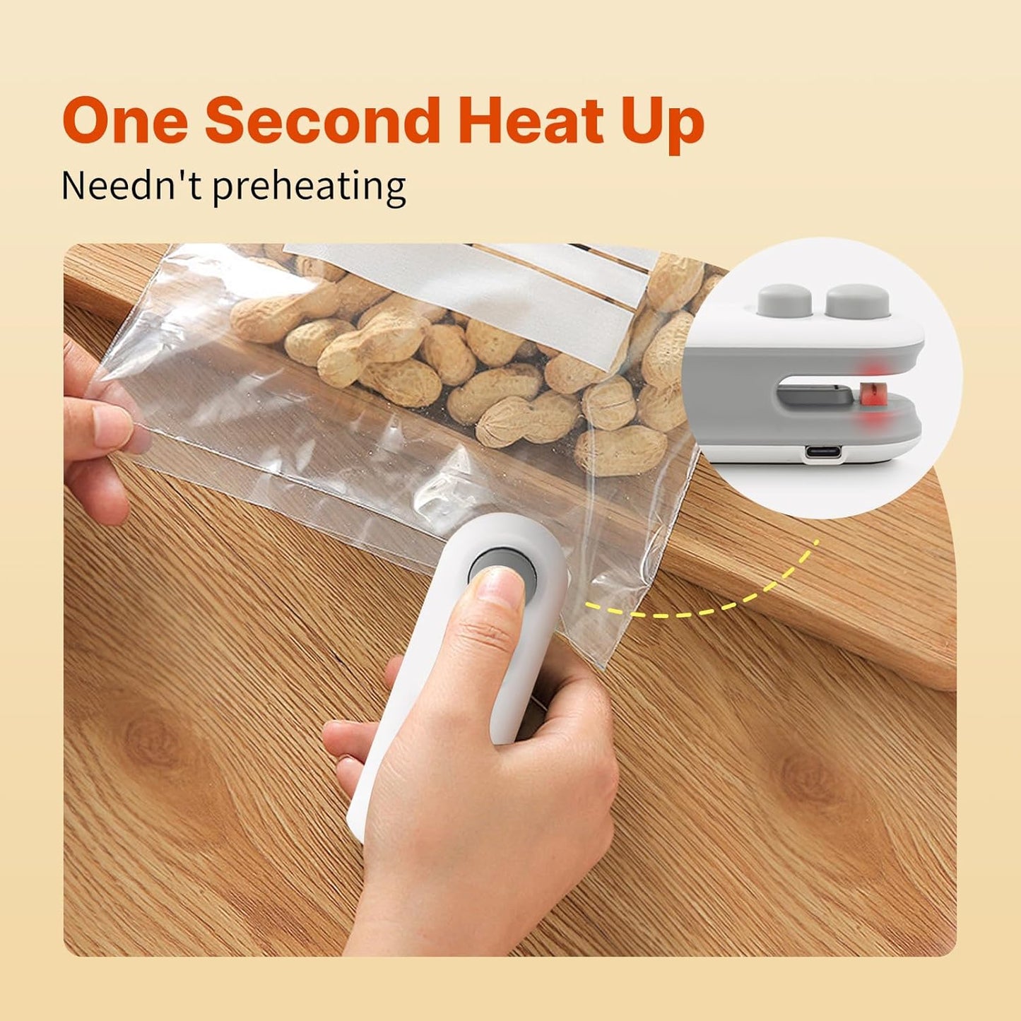 2-in-1 USB Rechargeable Mini Bag Sealer & Cutter - O Galaxy Mart