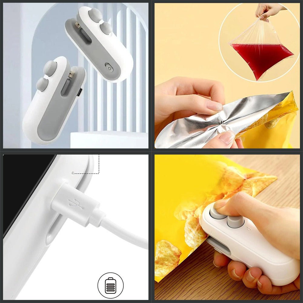2-in-1 USB Rechargeable Mini Bag Sealer & Cutter - O Galaxy Mart