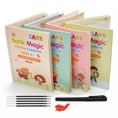 Montessori Sank Magic Practice Books | Tracing & Writing Learning Set (4 Books)