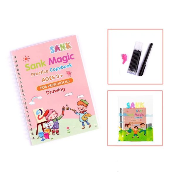 Montessori Sank Magic Practice Books | Tracing & Writing Learning Set (4 Books)