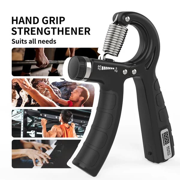Adjustable Hand Gripper Exerciser with Counter | 5-60KG Resistance - O Galaxy Mart