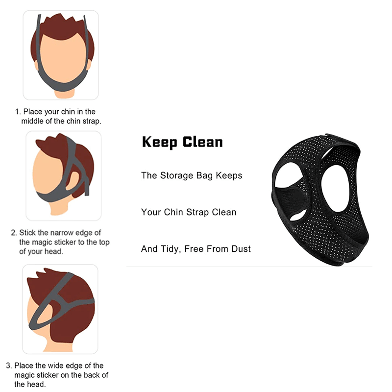 Anti Snoring Chin Strap Sleep Apnea Snore Stop Belt Snoreless Sleep Jaw Solution - O Galaxy Mart