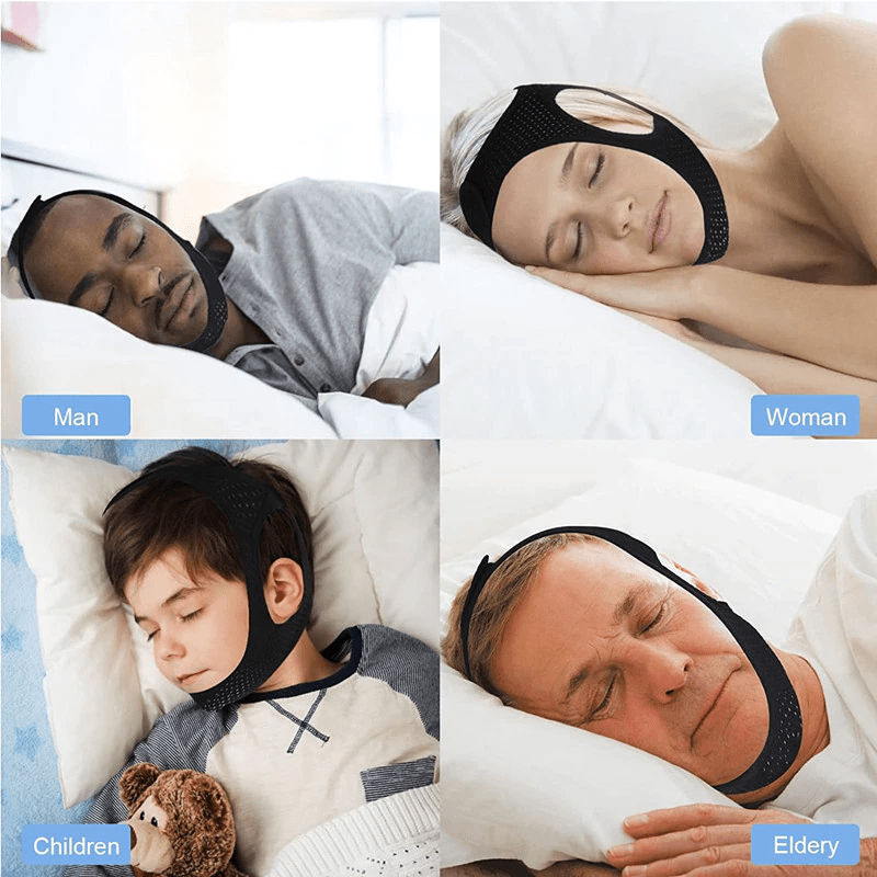 Anti Snoring Chin Strap Sleep Apnea Snore Stop Belt Snoreless Sleep Jaw Solution - O Galaxy Mart