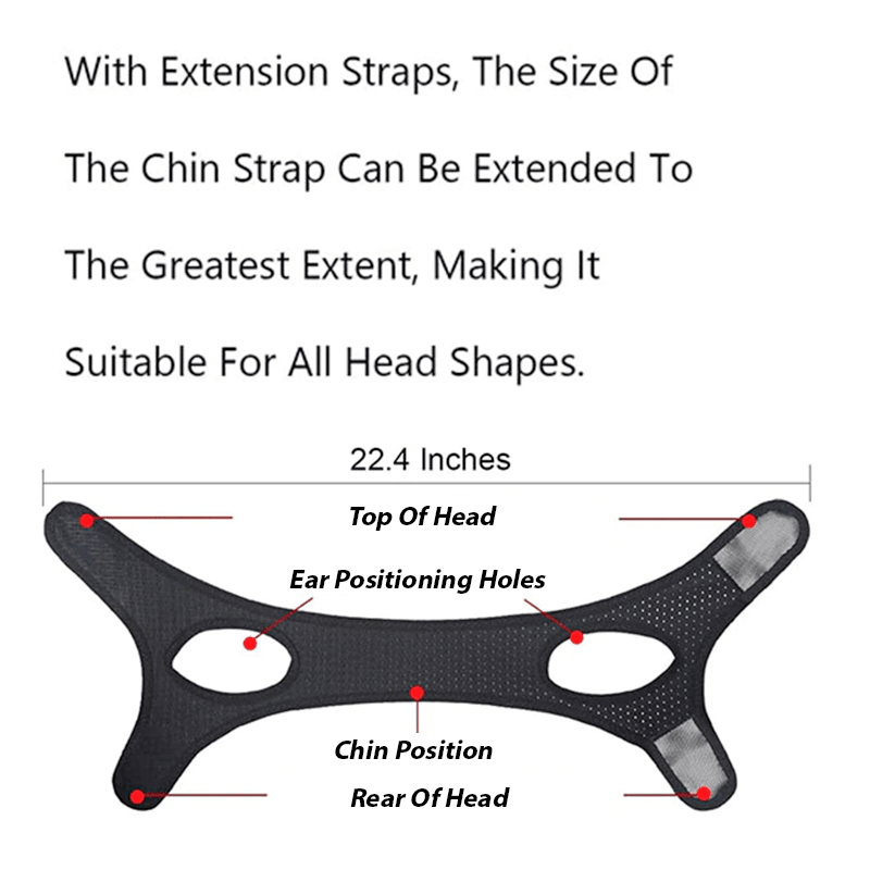 Anti Snoring Chin Strap Sleep Apnea Snore Stop Belt Snoreless Sleep Jaw Solution - O Galaxy Mart