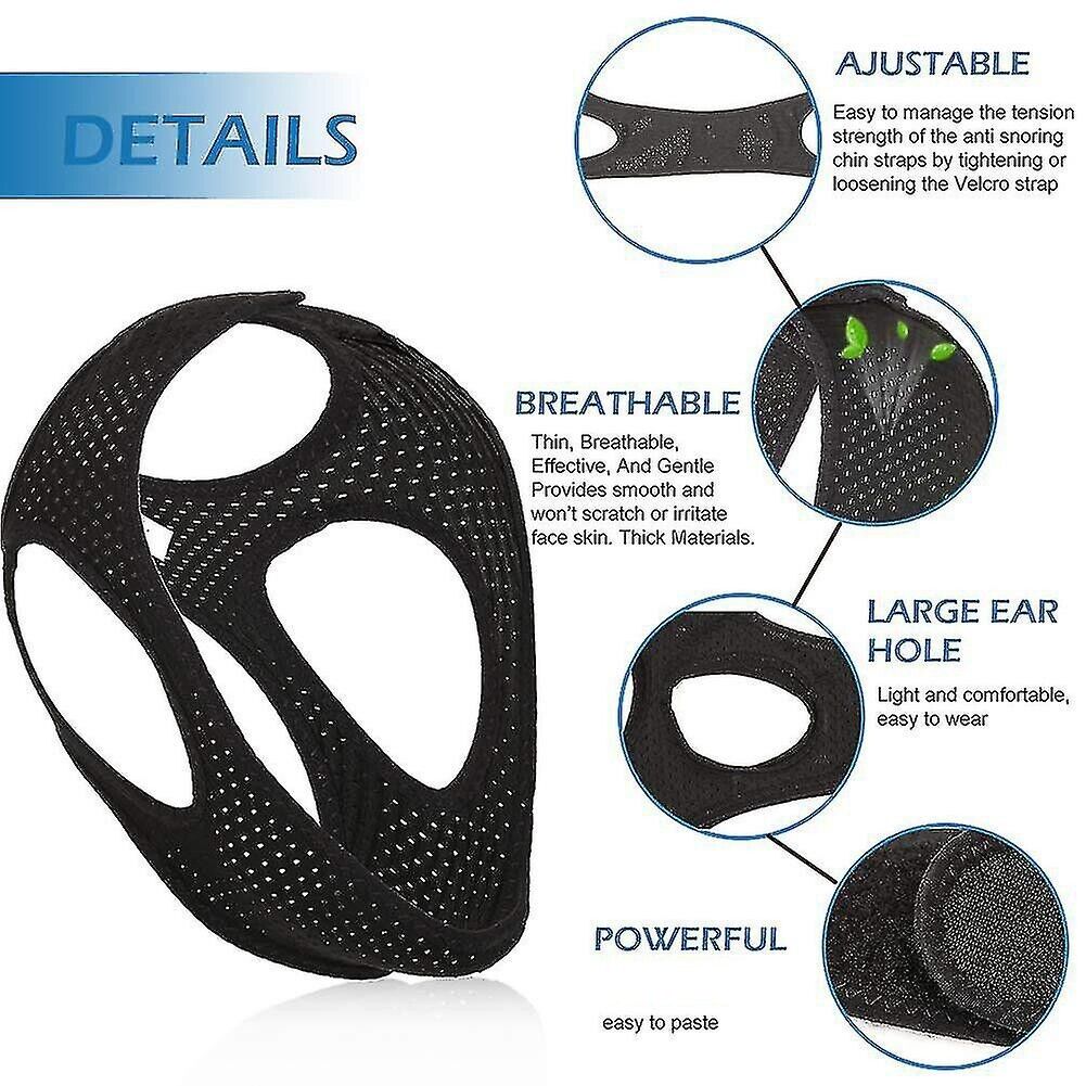 Anti Snoring Chin Strap Sleep Apnea Snore Stop Belt Snoreless Sleep Jaw Solution - O Galaxy Mart