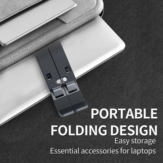 Foldable Aluminum Laptop Stand | Adjustable Portable Notebook Holder for MacBook & PC - O Galaxy Mart