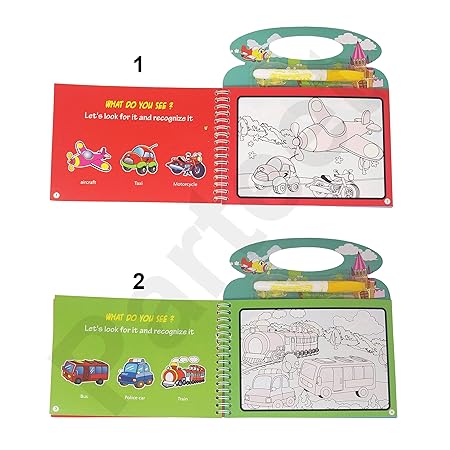 Magical Drawing Books With Pen, Water Reveal Activity Book For Kid (random Design Books) - O Galaxy Mart