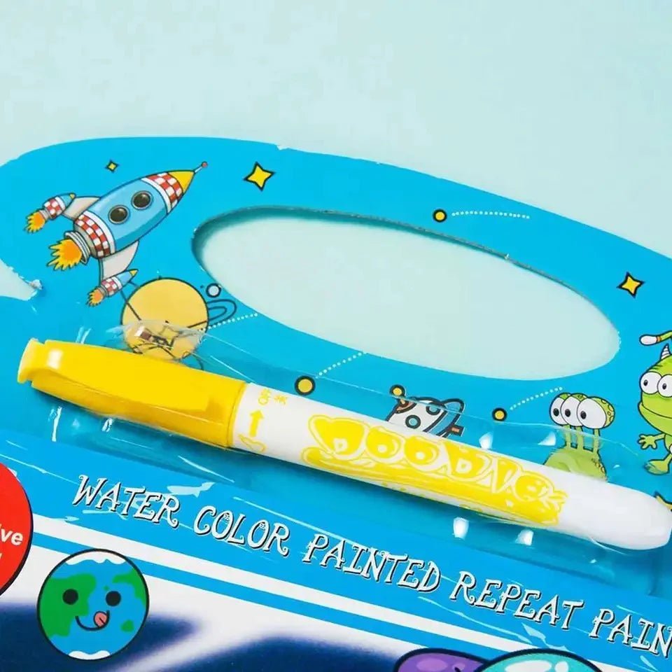 Magical Drawing Books With Pen, Water Reveal Activity Book For Kid (random Design Books) - O Galaxy Mart