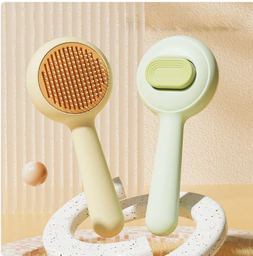 Non-Slip Cat & Dog Grooming Brush with Stainless Steel Comb - O Galaxy Mart