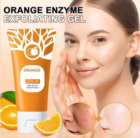 Orange Enzyme Exfoliating Gel | Brightening & Gentle Citrus Enzyme Scrub | Removes Dead Skin, Smooths Texture & Reveals Radiant, Glowing Skin (50gm) - O Galaxy Mart