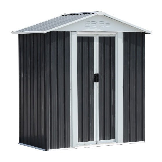 Outdoor Metal Gardening Tools Storage Shed - O Galaxy Mart