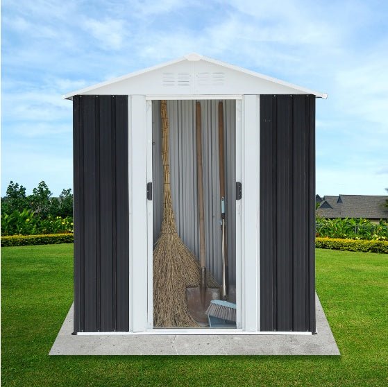 Outdoor Metal Gardening Tools Storage Shed - O Galaxy Mart