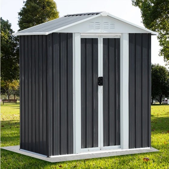 Outdoor Metal Gardening Tools Storage Shed - O Galaxy Mart