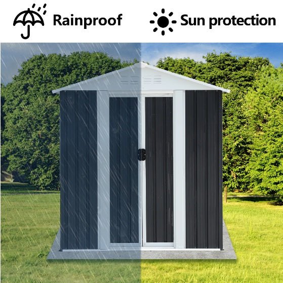 Outdoor Metal Gardening Tools Storage Shed - O Galaxy Mart