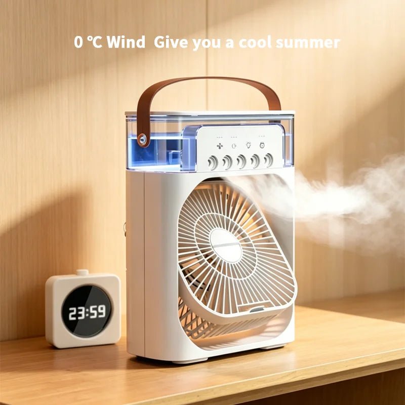 Portable Air Conditioner Fan | Air Cooler, Humidifier & LED Light 10" - O Galaxy Mart
