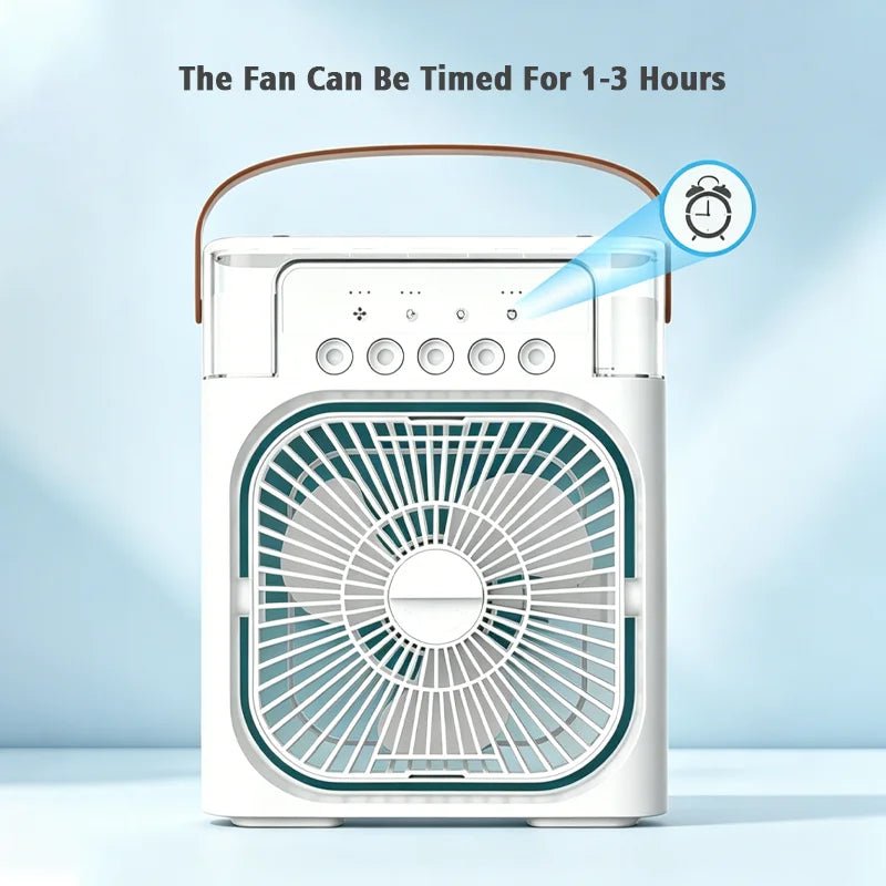 Portable Air Conditioner Fan | Air Cooler, Humidifier & LED Light 10" - O Galaxy Mart