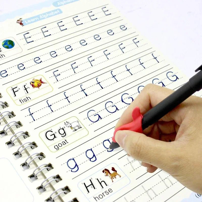 Reuseable Sank Magic Practice Books | Tracing & Writing Learning Set (4 Books) - O Galaxy Mart